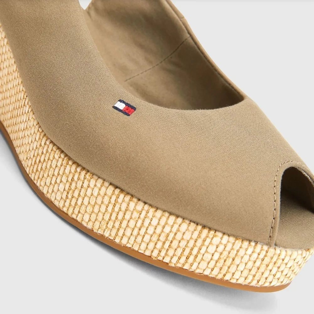 NWT Tommy Hilfiger Iconic Elba Organic Cotton Wedges Espadrille Sandals Shoes 6